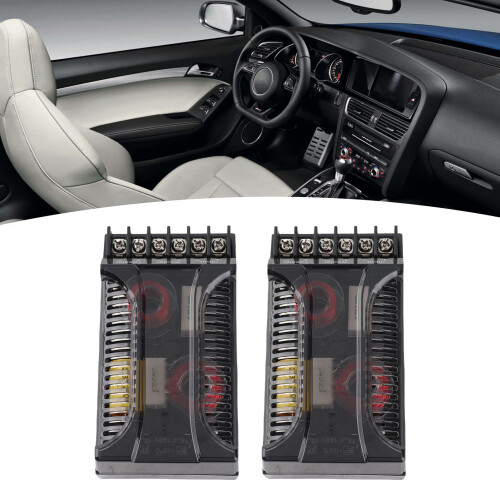 2Pcs 2-Way Audio Crossover with Overcurrent Protection for Car Speakers 1