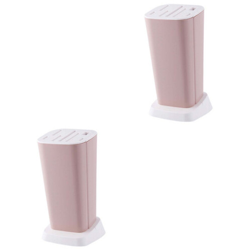 2Pcs Creative Multi-Function Kitchen Storage Rack Holder Pink 2