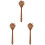 3 Pcs Beech Noodle Spoon Kitchen Colander Wood Color 2