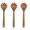 3 Pcs Beech Noodle Spoon Kitchen Colander Wood Color 4