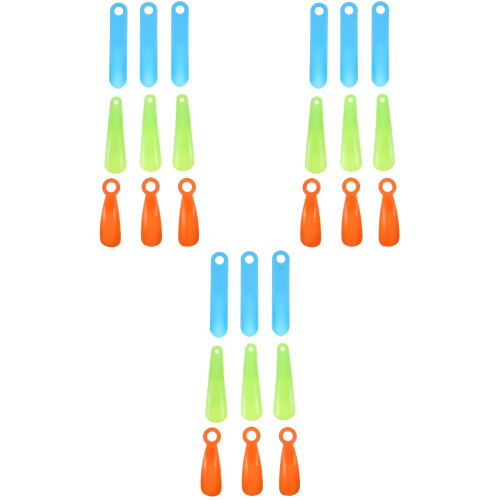 9 Pcs Plastic Shoe Horns Assorted Colors Household Use 2