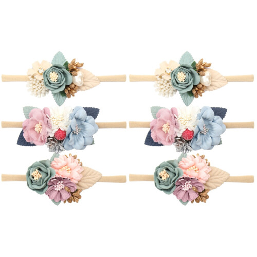 6Pièces Bandeaux Bébé Doux Colorés Pour Décoration 2