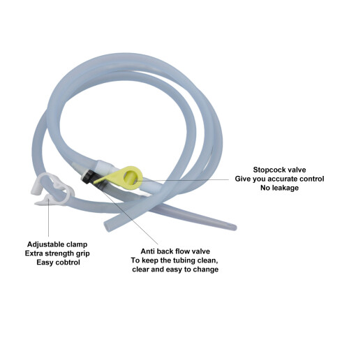 1.5m Odorless Silicone Enema Hose - Soft Safe for Deep Cleaning Use 1