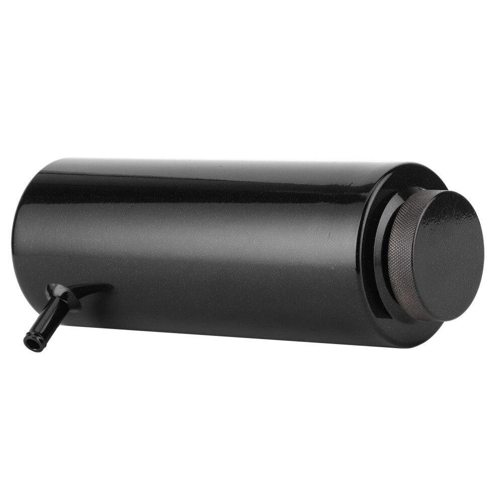 Coolant Reservoir Tank, Radiator Coolant Aluminum Catch Tank, Overflow Tank (Black) Black 9347817993790