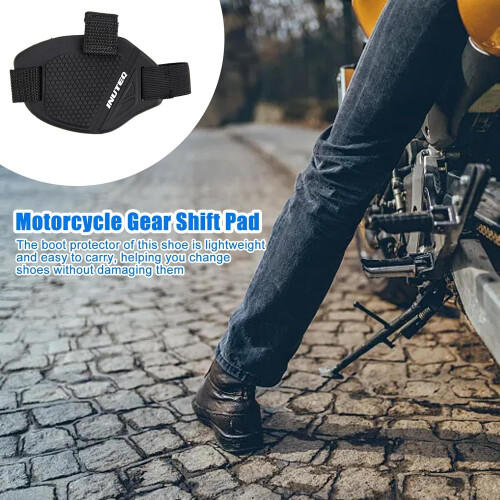 Motorcycle Boot Protector  NonSlip TPU Gear Shift Lever Cover with Strap 2