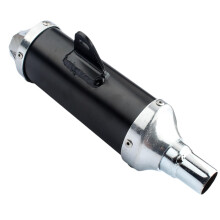 Motorcycle Muffler Silencer, 28mm Exhaust Pipe, Modified, Fit for Scooter, ATV, Black and Silver