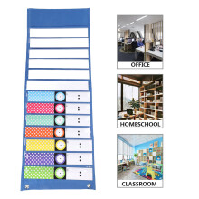 Tagesablauf-Taschen-Chart für den Unterricht und Zuhause, 13 Karten & 2 Haken