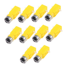 10 Pcs DC Gear Motor Load Capacity Durable Metal Build for Smart Car Robot and Robotics