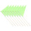 8Pièces Drapeaux De Marquage Triangulaires Vert En Bambou Polyester 8