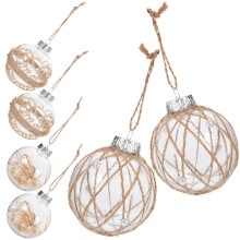 24 Pcs Xmas Hanging Ball Ornaments Clear Christmas Tree Baubles