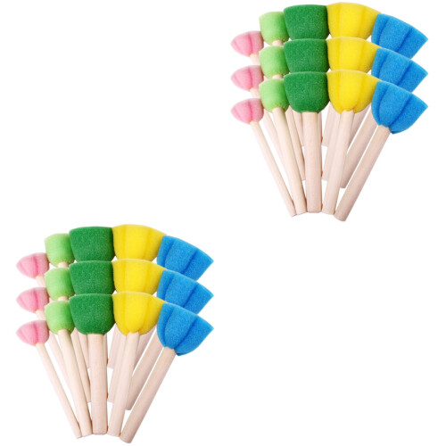 30 Pcs Portable Kids Sponge Brushes For Graffiti 2