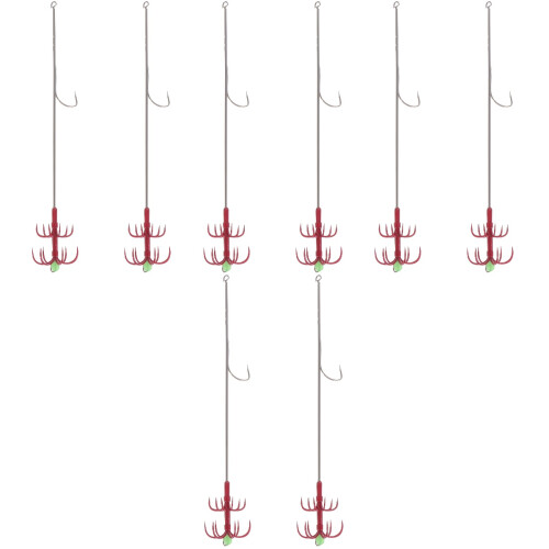 8 Pcs Double Umbrella Hook Double Layer Bite Stainless Steel 2