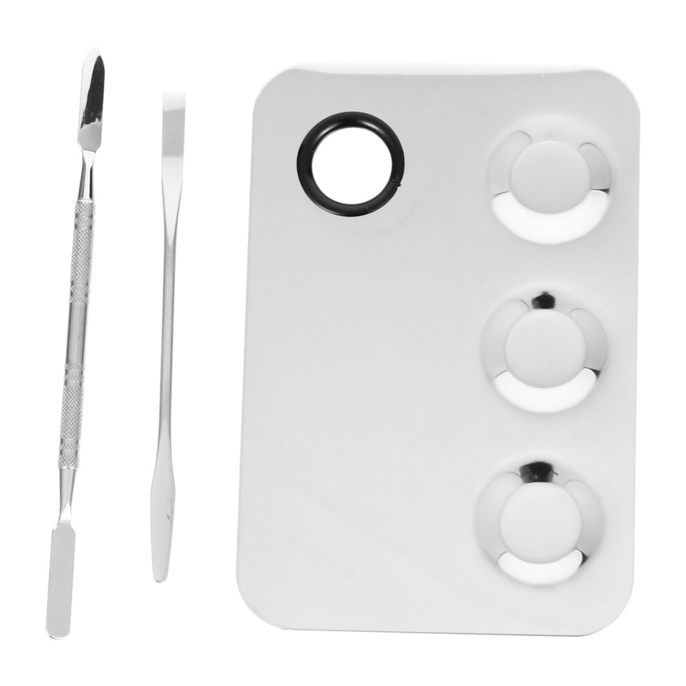 Ohphcall 2Pcs Nail Art Mixing Manicure Cosmetic Foundation With 2 Spatulas