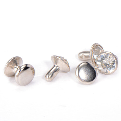 400 Pcs White Drill Nail Button