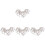400 Pcs White Drill Nail Button 3