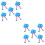 10 Pcs String Puppets Pull String Plush Ostrich Toy For Blue 6