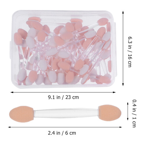 250Pcs 5 Boxes Double-Ended Eye Shadow Brush And Sponge Applicators 1