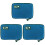 3Pcs Cable Organizer Blue Travel Digital Pouch Electronics Storage Bag 2