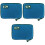 3Pcs Cable Organizer Blue Travel Digital Pouch Electronics Storage Bag 3