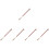 5pcs Shoehorn Beech Copper Brown Wood 6