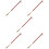 5pcs Shoehorn Beech Copper Brown Wood 9