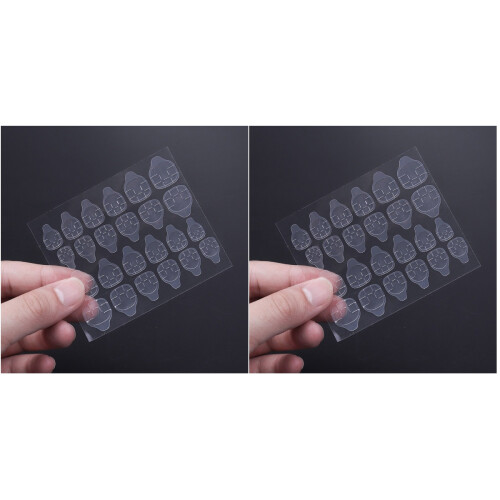 32 Sheets Nail Tips Nail Glue Stickers Double Sided 2