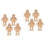 8 Pcs Unfinished Wooden Doll Figurines 4