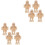 8 Pcs Unfinished Wooden Doll Figurines 3