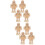 8 Pcs Unfinished Wooden Doll Figurines 7