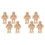 8 Pcs Unfinished Wooden Doll Figurines 2