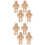 8 Pcs Unfinished Wooden Doll Figurines 5