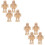 8 Pcs Unfinished Wooden Doll Figurines 6