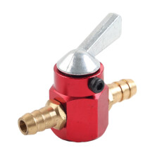 SIKUAI 8mm Aluminum Alloy Inline Fuel Tank Valve On/Off Gasoline Switch Red For ATV Pit Dirt Bike Motorcycle with 8mm Fuel Line Diameter Motorcycle