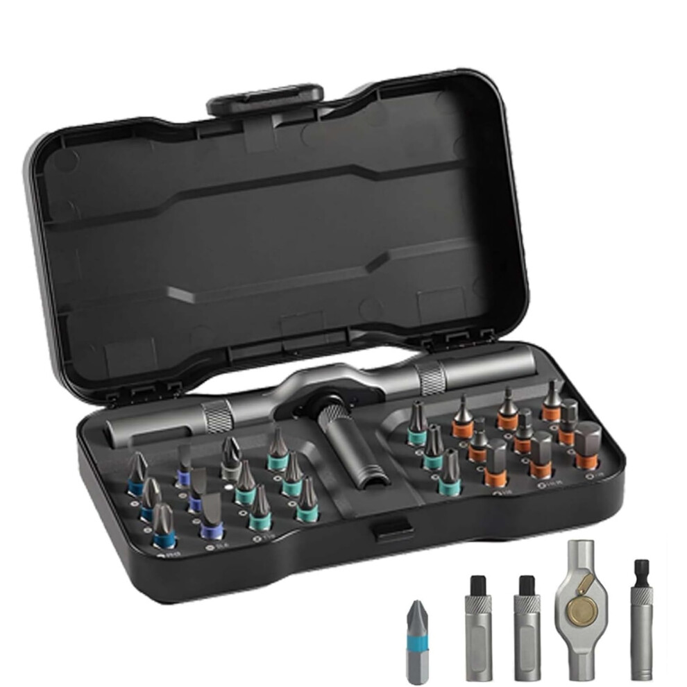 24In1 Screwdriver Set Diy Magnetic Removable Portable Ratchet Thandle Multipurpose 9382693868480