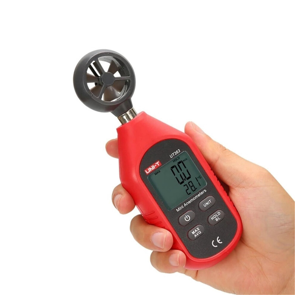 Ut363 Handheld Anemometer Digital Wind Speed Meter With Temperature Measurement Lcd Display Air Flow Velocity Tester 9426802614800