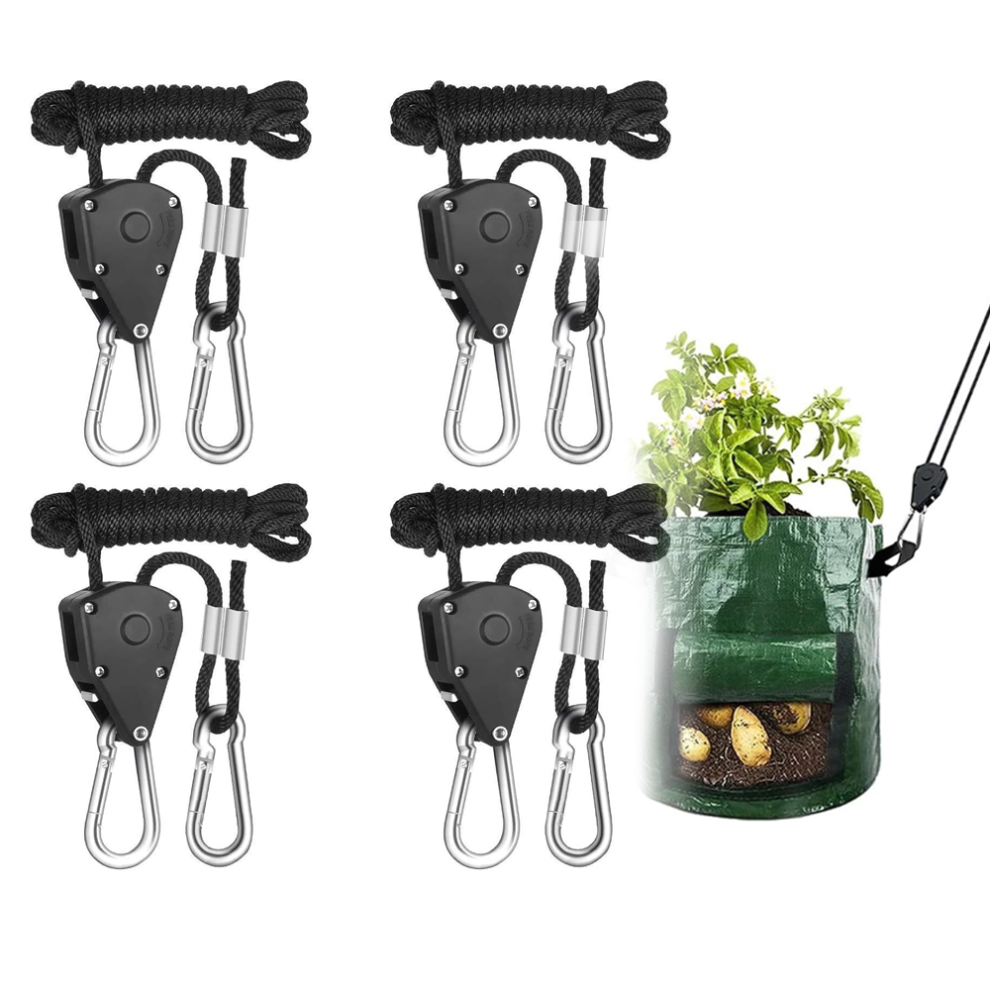 Adaptable Illumination Solution, Heavy-Duty Rope With Ratchet Hanger, For Various Lighting Fixtures, Carbon Filters And Fans, Tear Resistant, Rust 9169997469977