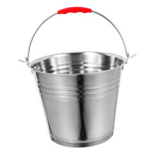 Stainless Steel Bucket Milk Container Water Holder Large Capacity 24.00 X 24.00 X 20.80 Cm Silver For Hotels And Farms