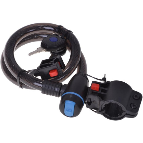 Spiral Cable Lock  Black, 15 x 700 mm 1