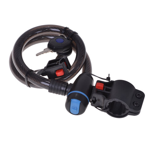 Spiral Cable Lock  Black, 15 x 700 mm