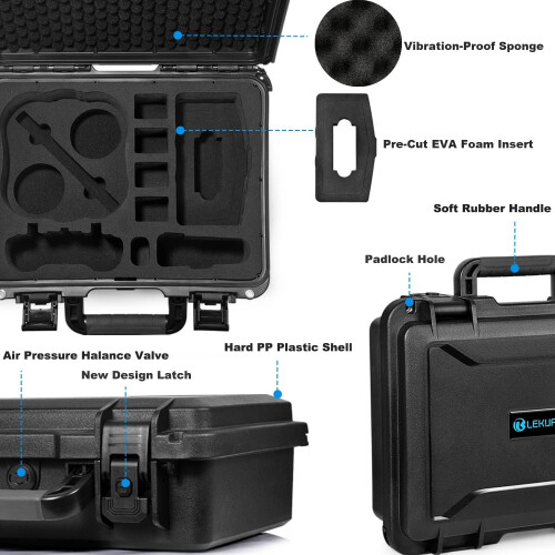Waterproof Case for DJI Avata 1, Goggles 2/V2/Integra, RC Motion 3/2 (Black) 1