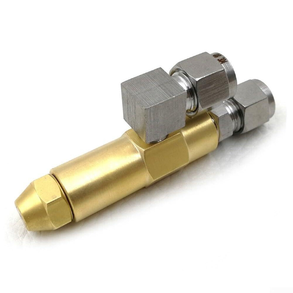 Waste Oil Burner Nozzle Stainless Steel Dual Siphon 2.0Mm Brass Atomizing For Boiler 1/8 Oil 1/4 Air 9382693869654