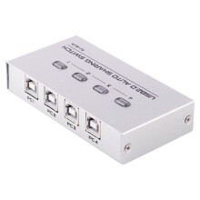 FJGEAR Commutateur Manuel de Partage USB 2.0 Ă 4 , BoĂźtier de Partage USB pour Imprimante 4UA, Commutation Ă Quatre