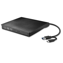 USB 3.0  Externes DVD-CD-ROM-RW-Laufwerkgehäuse, 5 Gbit/S High-Speed 12,7 mm Optisches Laufwerkgehäuse für Laptop-Desktop, Schwarz