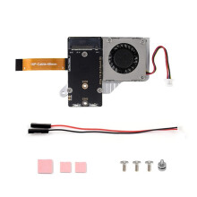 För Raspberry Pi 5 PCle Till M.2 Adapterkort med Blåsare+Kylfläns Gen3 M.2 NVMe Expansionskort för 2230 2242 NVMe SSD