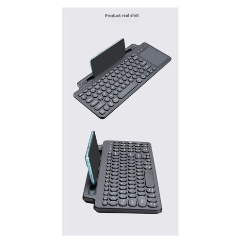 Tastiera  Wireless 2.4G con Supporto per Tablet/Telefono Tastiera Touchpad Portatile per Accessori da Gioco per PC Tablet B 1