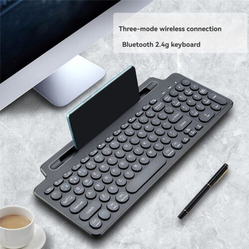Tastiera  Wireless 2.4G con Supporto per Tablet/Telefono Tastiera Touchpad Portatile per Accessori da Gioco per PC Tablet B 2