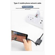 Adattatore Ethernet di Tipo C Scheda di Rete Gigabit Ethernet di Tipo C A RJ45 con PD100W per TV Stick PC Laptop Smartphone