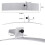Infrared Heater Stand with Adjustable Feet, Stable Alloy Base, Secure Panel Holder, 1 Pair Silver 4