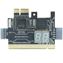TL611 PRO-Diagnosekarte, PCIE-Diagnosekarte für Desktop-PCI-Motherboards für Desktops und Laptops (Schwarz)