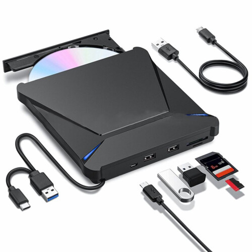 USB 3.0 Type-C External DVD Drive, Portable CD/DVD Burner for Laptop, Desktop, , PC 2